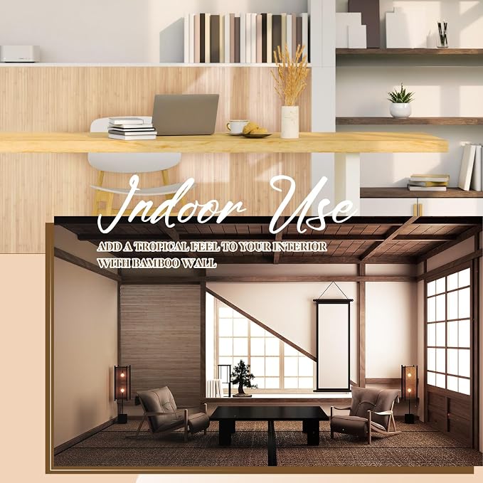 Juexica 1 Pcs Natural Bamboo Wall Panel - Image 4