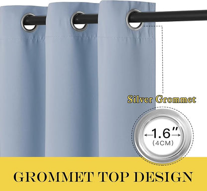 NICETOWN Vintage Blue Blackout Curtains - Image 6