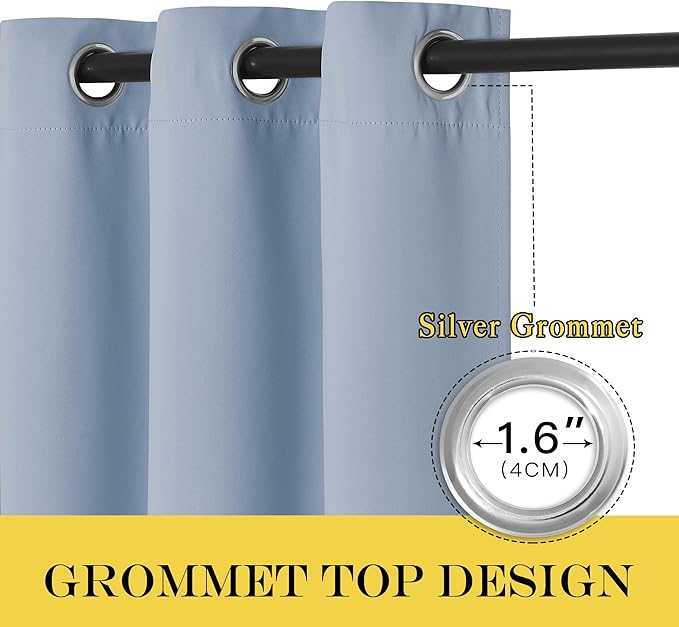 NICETOWN Blackout Curtains 54 Inches Long, Thermal Insulated Room Darkening - Image 6
