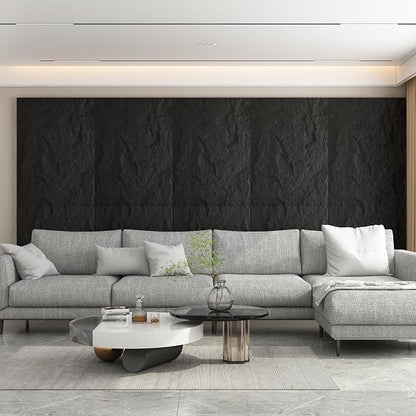 OUZUGIE 4 PCS Faux Stone Wall Panel 47.2’’ x 23.6’’ Interior Exterior Wall - Image 2
