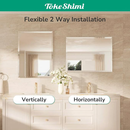 TokeShimi 16x24 Beveled Mirror Bathroom Rectangle, Bathroom Vanity Mirror - Image 7