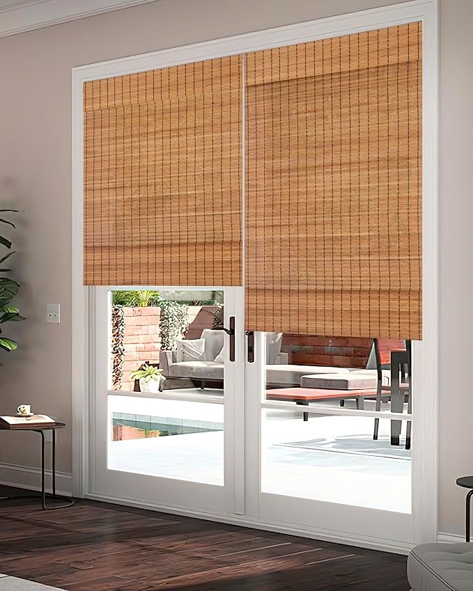 48''W X 72''H Cordless Bamboo Roman Shades - Image 8