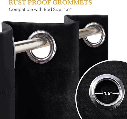 RYB HOME Blackout Thermal Insulated Curtains, Portable Curtain - Image 7