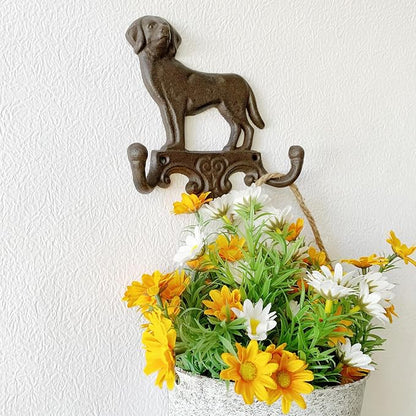 Rustic Dog-Shaped Decorative Wall Hook Rack Hangers - Image 5