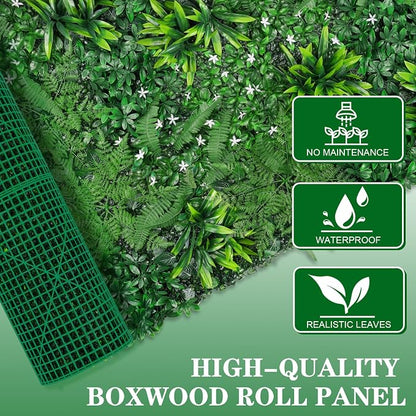 Grooy Grass Wall, Artificial Boxwood Panels 40"x120", Privacy Hedge Fence Screen - Image 6