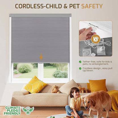 Grandekor No Drill No Tools Cordless Cellular Shades, UV Protection Privacy No - Image 4