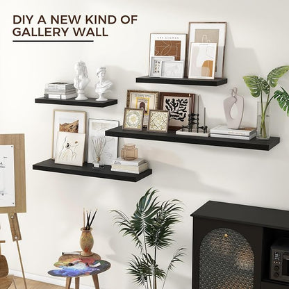 Venusmiles Floating Shelves for Wall 24 inch Long, Engineered Wood Wall Shelves - Image 4