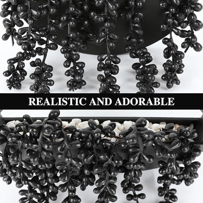 Artificial Hanging Plants Hanging Planter Fake Succulents Artificial String of - Image 2