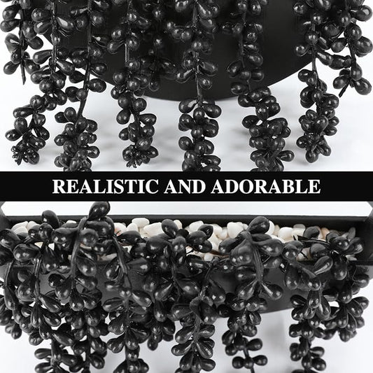 Artificial Hanging Plants Hanging Planter Fake Succulents Artificial String of - Image 2