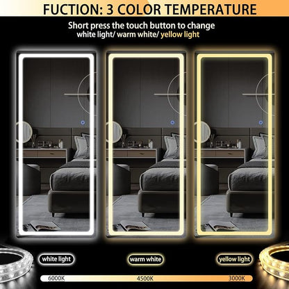 Hasipu Full Length Mirror with Lights, Full Body Dressing Standing, Hanging - Image 3