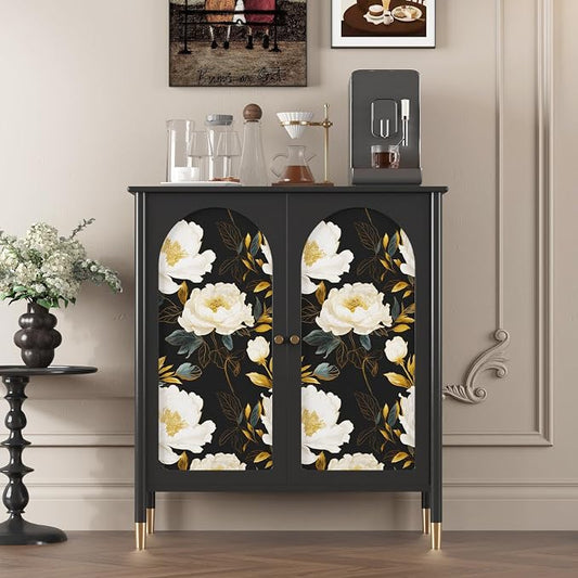 Vintage Dark Floral Wallpaper Peel and Stick, Boho Botanical Wall Decor Black - Image 2
