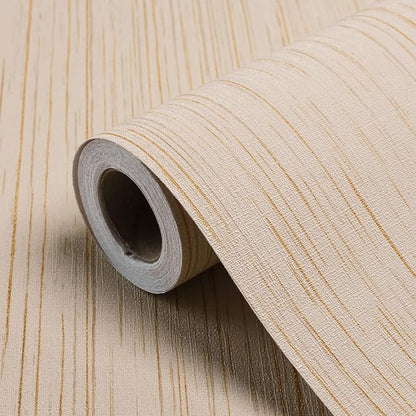 Beige Grasscloth Peel and Stick Wallpaper Texture Contact Paper A Set of 15.7" by Biyoeepeelstickwallpaper