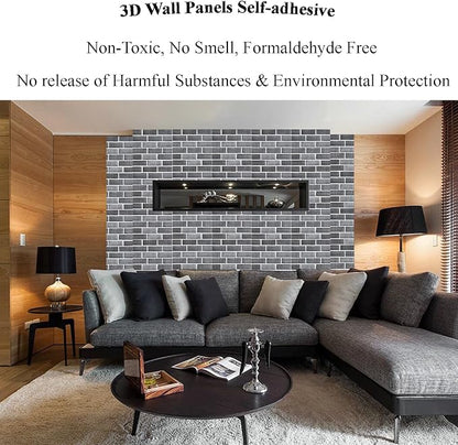 3D Wall Panels Peel and Stick, 3D Brick Wallpaper Peel and Stick, 10 Pack - Image 3