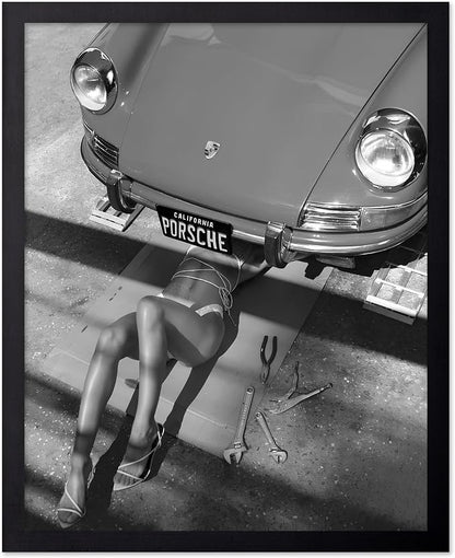 Poster Master Woman Classic Car Poster by PosterMaster