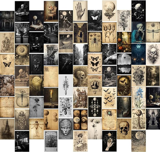 KBKBART 70pcs Dark Academia Wall Collage Kit, Vintage Poster Wall Decor by KBKBART