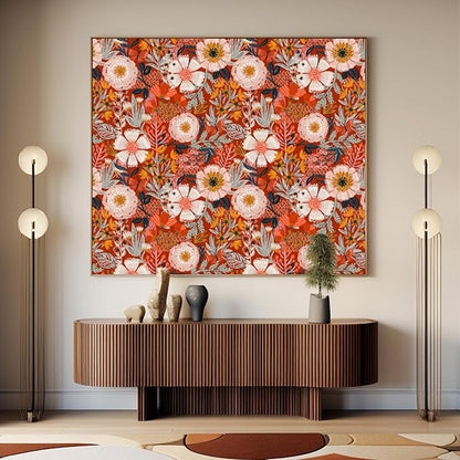 HAOKHOME Boho Peel and Stick Wallpaper Floral Wall Paper Removable - Image 6