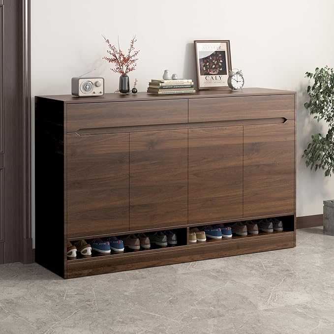 BOMENG Walnut Wood Contact Paper Roll Thick Brown Textured Wood Grain Peel and - Image 2