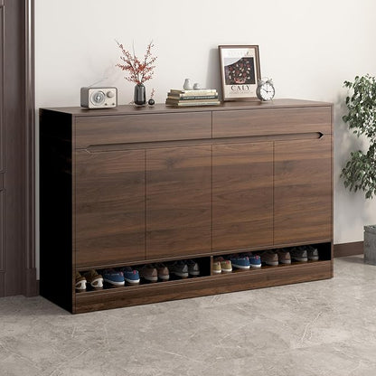 BOMENG Walnut Wood Contact Paper Roll Thick Brown Textured Wood Grain Peel and - Image 2