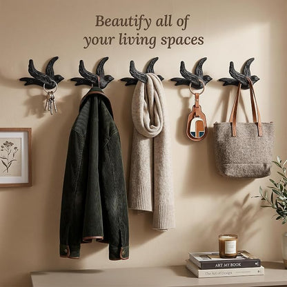 Flying Bird Cast Iron Hooks Non Rusting Interior or Exterior Decorative Wall - Image 7