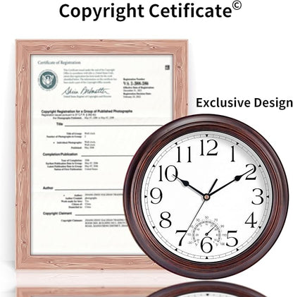 KECYET 14 Inch Outdoor Wall Clock - Image 6