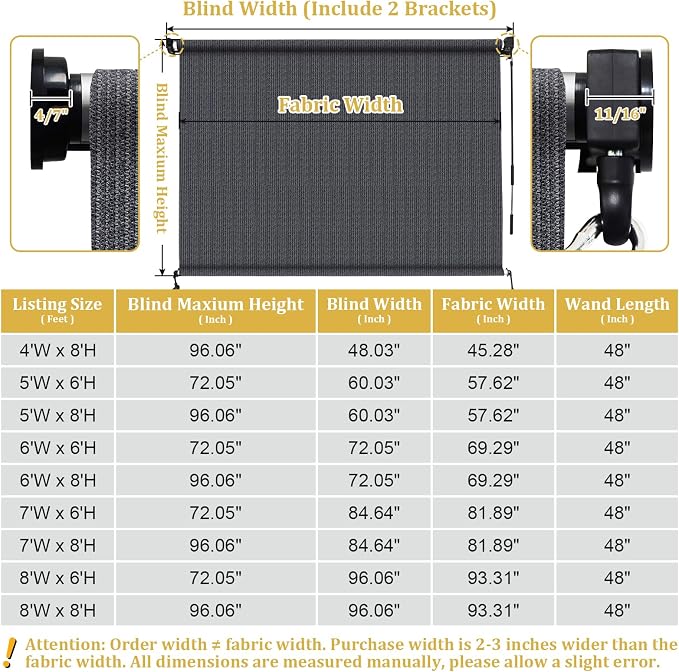 Shade&Beyond Outdoor Roller Shades - Image 9