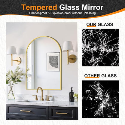 Delma Arched Bathroom Mirror, Living Room and Entryway - Image 4