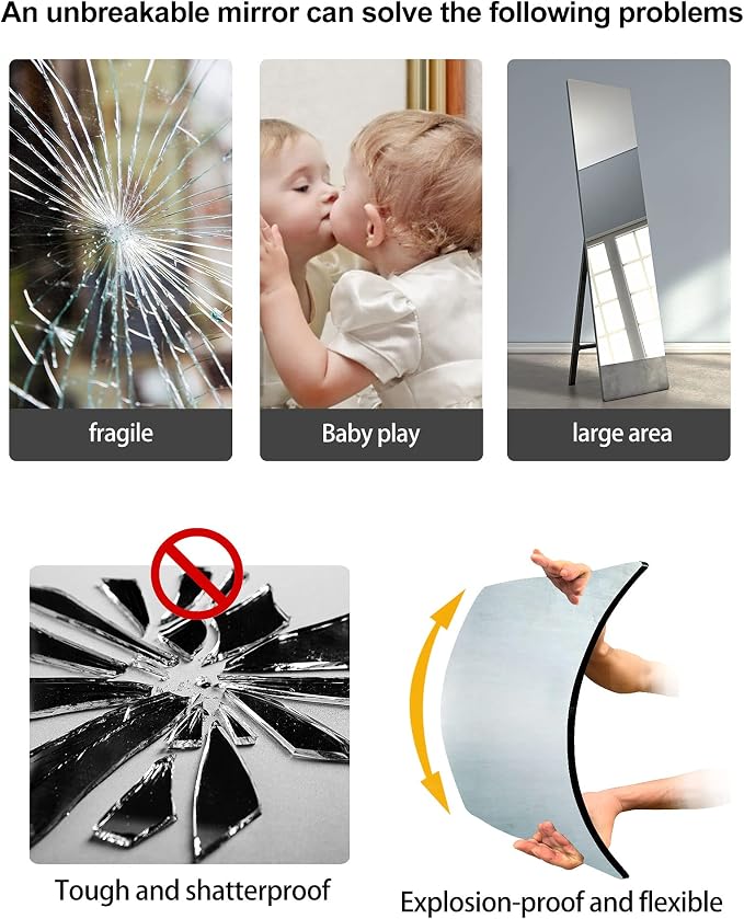 Unbreakable Plexiglass Acrylic Mirror - Image 4