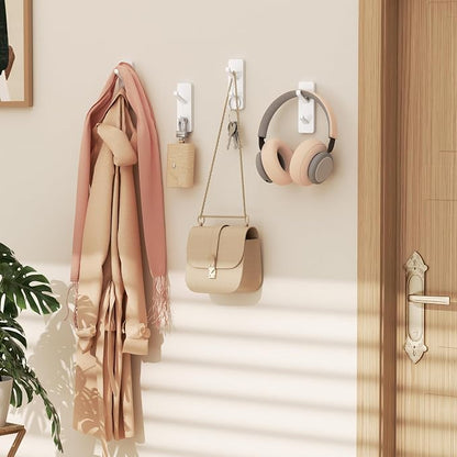 Self Adhesive Wall Hooks for Hanging: 13 LB Strong Hold, Sticky Hangers for Coat - Image 2