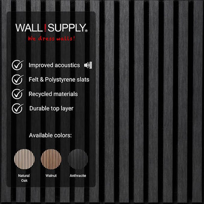 Wall!Supply 3D Soundproof Wall Panels – Acoustic Anthracite Finish – EPS Foam - Image 4