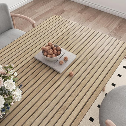 Wood Slat Wallpaper Peel and Stick Thick Brown Slat Wood Panels - Image 6