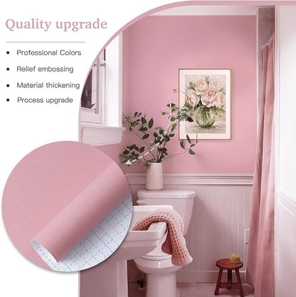 Dimoon 17.7''x118'' Peel and Stick Wallpaper Pink Contact Paper - Image 6