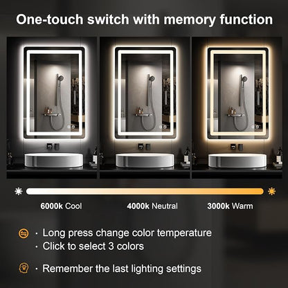 TRAHOME 36"x24" LED Bathroom Vanity Mirror - Image 4