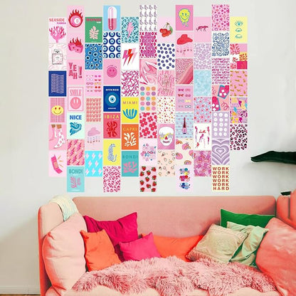 KBKBART 70pcs Preppy Room Decor, Aesthetic Pictures, Cute Trendy Pink Photo - Image 8