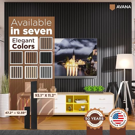 Avana Acoustic Wood Wall Panels –93.2x11.25 Inch Panels – Fits 94x12 Layout – - Image 7