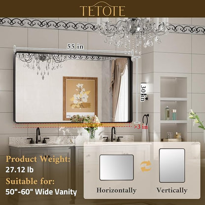 TETOTE 55 x 30 Inch Bathroom Mirror - Image 6