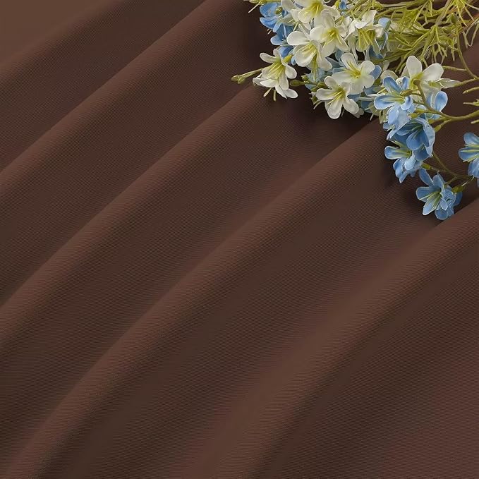 CUCRAF Brown Blackout Curtains 96 inch Length 2 Panels Set, Rod Pocket Room - Image 6