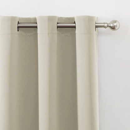LEMOMO Light Beige Thermal Blackout Curtains/52 x 108 Inch/Set of 2 Panels Room - Image 7