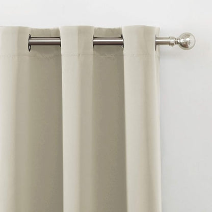 LEMOMO Light Beige Thermal Blackout Curtains/42 x 95 Inch/Set of 2 Panels Room - Image 7