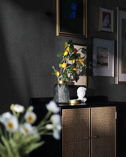 Heroad Grey Peel and Stick Wallpaper Modern Contact Paper Dark Grey and Black - Image 3