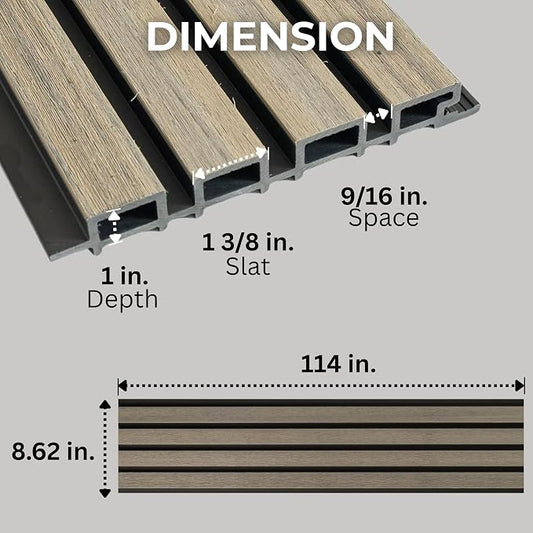 From Plain to Beautiful in Hours WPC Exterior Wall Slat Panels Waterproof - Image 2