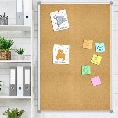 Lockways Cork Board Bulletin Board, Double Sided Corkboard 48 x 31, - Image 6