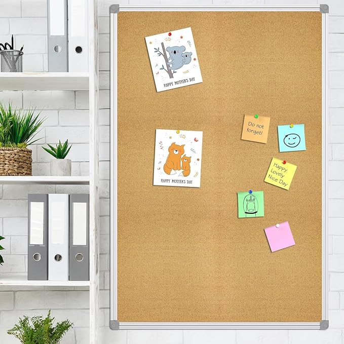 Lockways Large Cork Board Bulletin Board, Bulletin CorkBoard 72 x 36 Inch - Image 5