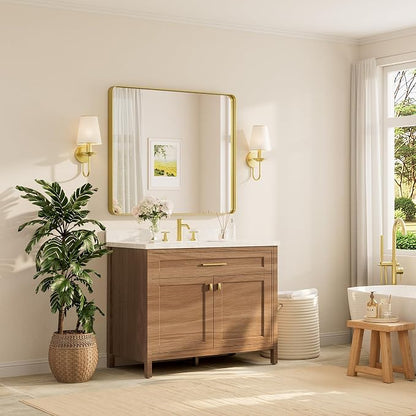 TETOTE 42 x 36 Inch Gold Mirror - Image 2
