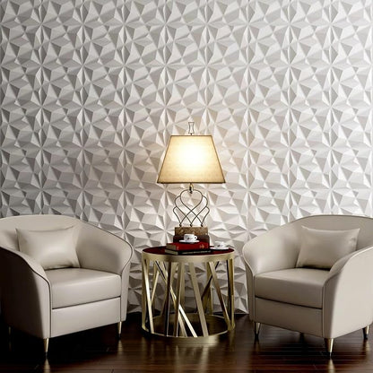 MIX3D 33 Pack 3D Wall Panels, Modern Diamond Textured Design - Image 2