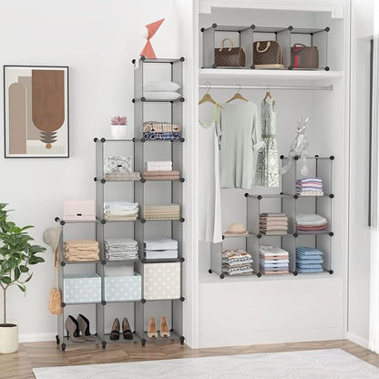 HOMIDEC Closet Organizers and Storage, 16 Cube Storage Organizer, Portable - Image 6