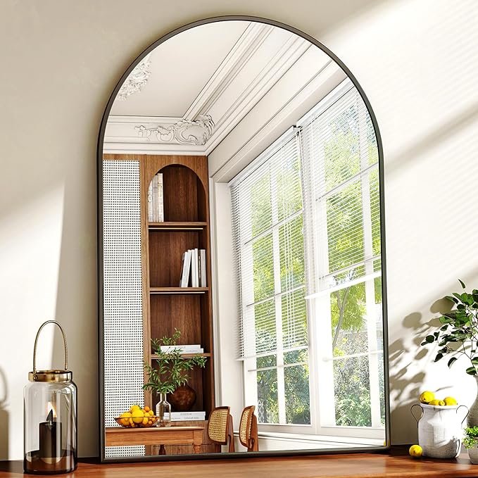 XRAMFY 20"x30" Black Arched Bathroom Mirror - Image 7