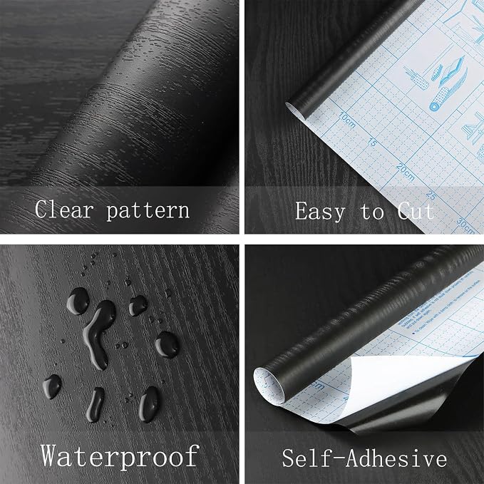 Heroad Peel and Stick Wallpaper 17.5" x 197" Wood Contact Paper Wood Wallpaper - Image 3