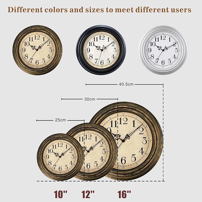 Plumeet Extra Large Retro Wall Clock - Image 6
