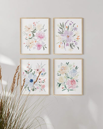 HAUS AND HUES - Set of 4 Flower Posters, Wall Decor, Floral Prints, Flower - Image 4