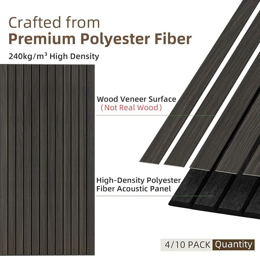 TO-TH Wood-Look Acoustic Wall Panels, 10 Pack 47.2” x 23.6” Acoustic Panels - Image 2